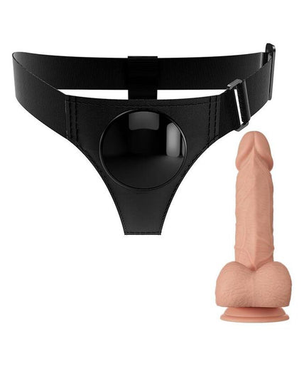 PRETTY LOVE - HARNESS BRIEFS UNIVERSAL HARNESS WITH DILDO JERRY 21.8 CM NATURAL