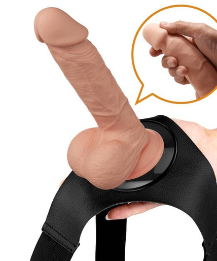 PRETTY LOVE - HARNESS BRIEFS UNIVERSAL HARNESS WITH DILDO JERRY 21.8 CM NATURAL