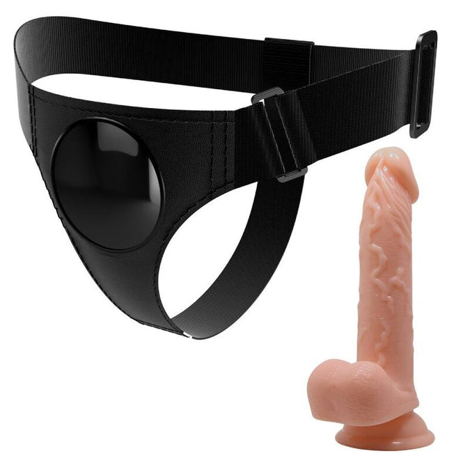 PRETTY LOVE - TUIGJE ONDERBROEK UNIVERSEEL TUIGJE MET DILDO KEVIN 19 CM NATUURLIJK