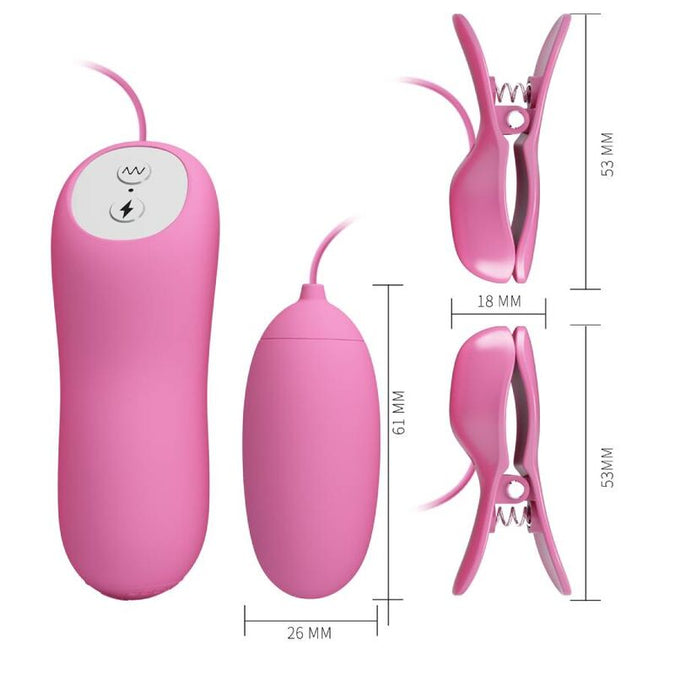 Pretty Love – Pinzette mit Vibration und pinkem Elektroschock