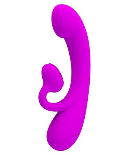 PRETTY LOVE - SINCERE SILICONE CLITORAL VIBRATOR AND SUCKER PURPLE