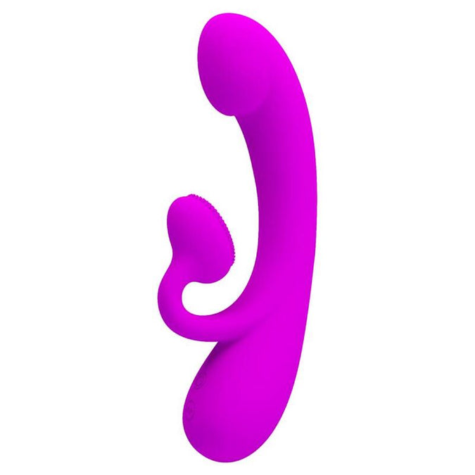 Pretty Love – Oprechte siliconen clitorisstimulator en zuiger paars