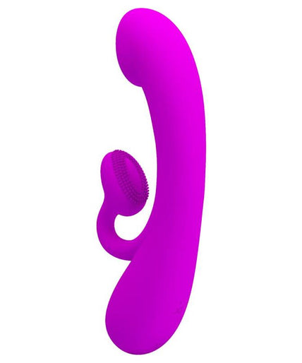 PRETTY LOVE - SINCERE SILICONE CLITORAL VIBRATOR AND SUCKER PURPLE