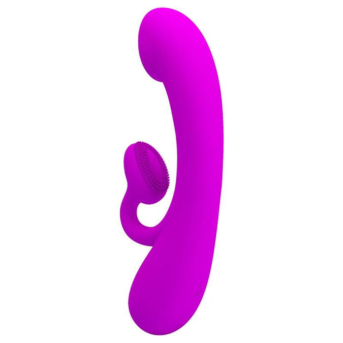 Pretty Love – Oprechte siliconen clitorisstimulator en zuiger paars
