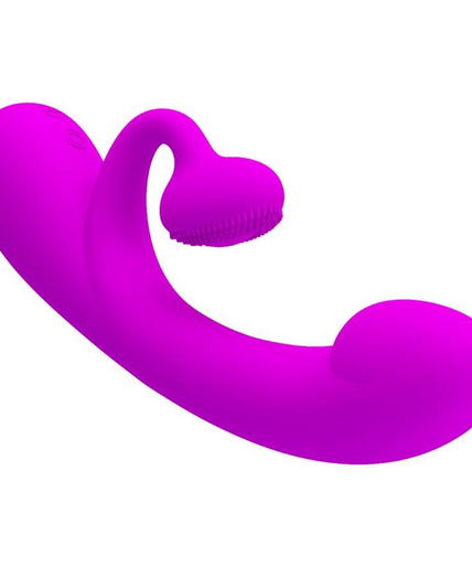 PRETTY LOVE - SINCERE SILICONE CLITORAL VIBRATOR AND SUCKER PURPLE