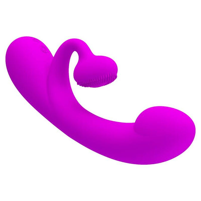 Pretty Love – Oprechte siliconen clitorisstimulator en zuiger paars
