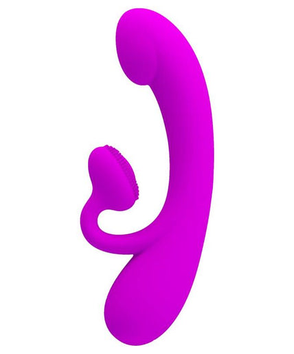 PRETTY LOVE - SINCERE SILICONE CLITORAL VIBRATOR AND SUCKER PURPLE