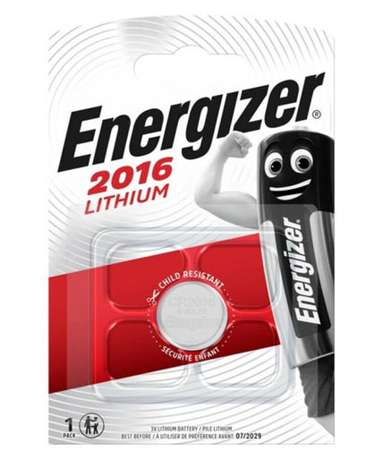 ENERGIZER - BATTERY LITHIUM BUTTON CR2016 3V 1 UNIT