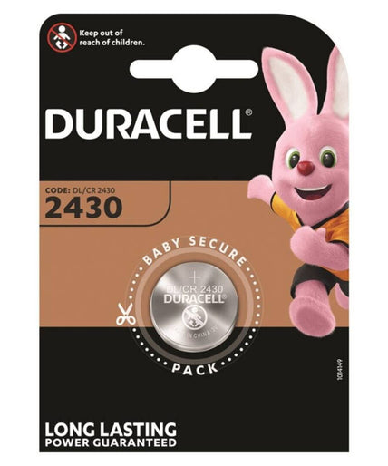 DURACELL - KNOPCEL BATTERIJ LITHIUM CR2430 3V 1 STUK