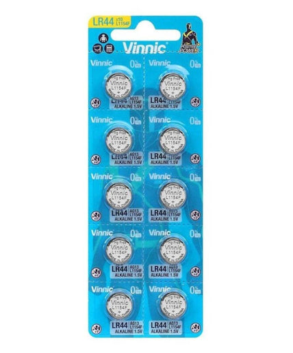 Vinnic – Alkaline Button Battery Ag13 L1154f Lr44 Blister*10