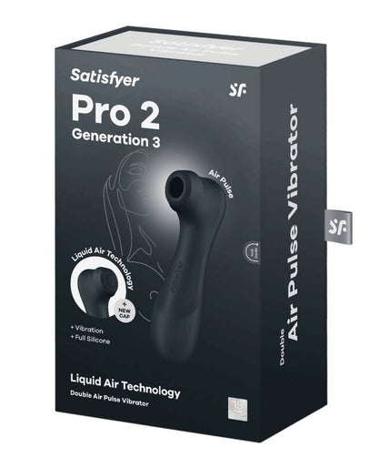 SATISFYER - PRO 2 GENERATION 3 LIQUID AIR TECHNOLOGY BLACK