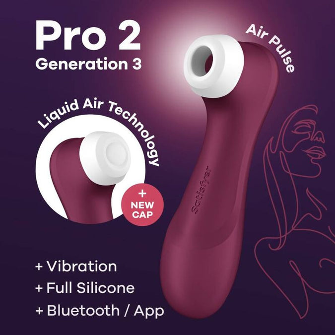 Satisfyer – Pro 2 Generación 3 Wine Red Bluetooth & App