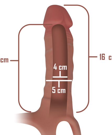 INTENSE - HOLLOW HARNESS WITH SILICONE DILDO 16 X 3.5 CM