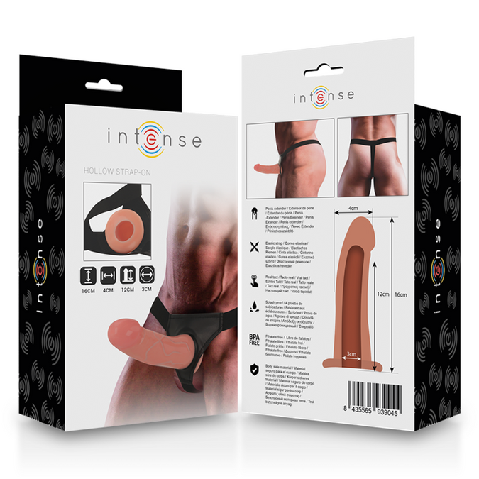 Intense – Holle harnas met dildo 16 x 3 cm