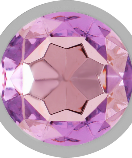 INTENSE - ALUMINUM METAL ANAL PLUG WITH VIOLET CRYSTAL SIZE S
