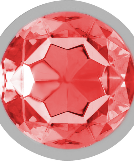 INTENSE - ALUMINUM METAL ANAL PLUG WITH RED CRYSTAL SIZE S