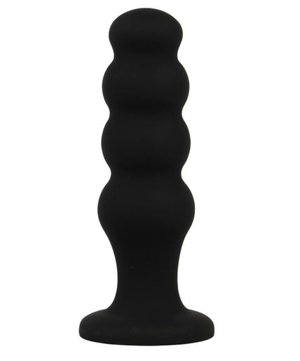 BLACK&SILVER - SCOTT PREMIUM SILICONE ANAL PLUG BLACK