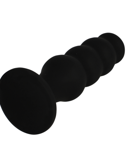 BLACK&SILVER - SCOTT PREMIUM SILICONE ANAL PLUG BLACK
