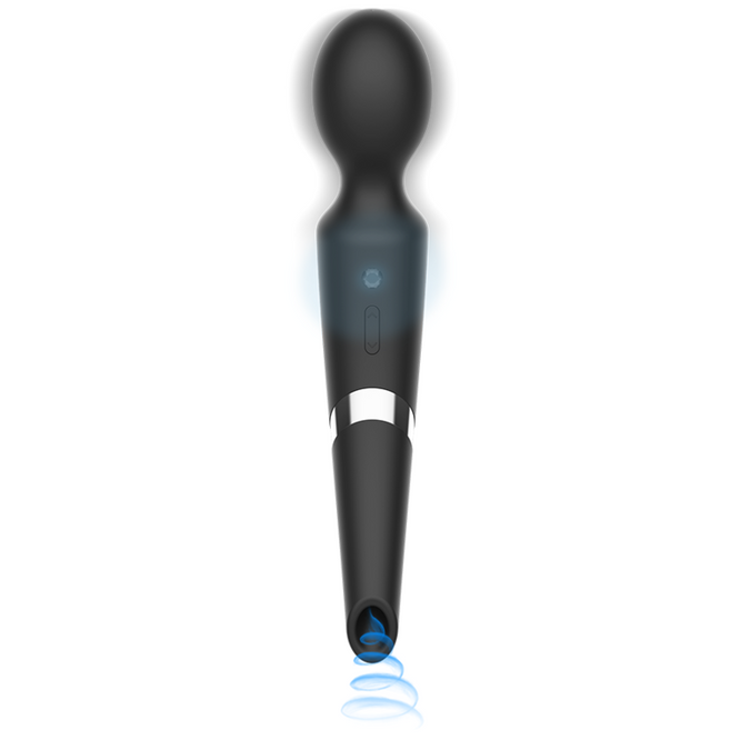Black&silver – Beck Wand and Suction Cup 2 in 1 Silicone