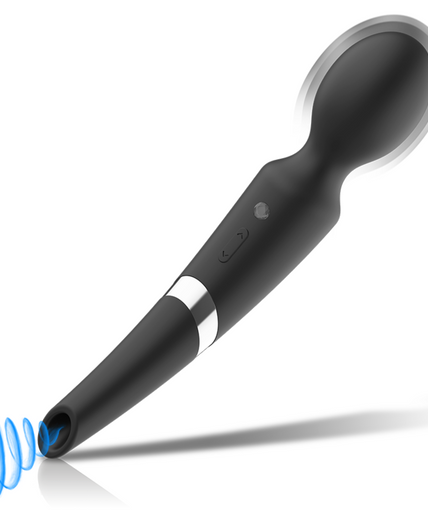 Black&silver – Beck Wand and Suction Cup 2 in 1 Silicone