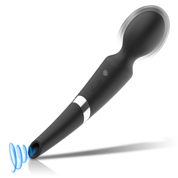 Black&silver – Beck Wand and Suction Cup 2 in 1 Silicone