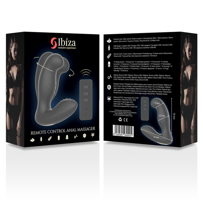 Ibiza – Anale Massager met Afstandsbediening 10 x 3,5 cm