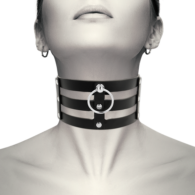 COQUETTE CHIC DESIRE - FETISH STIJL VEGAN LEREN CHOKER