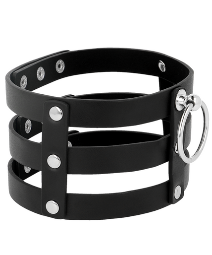 COQUETTE CHIC DESIRE - FETISH STYLE VEGAN LEATHER CHOKER