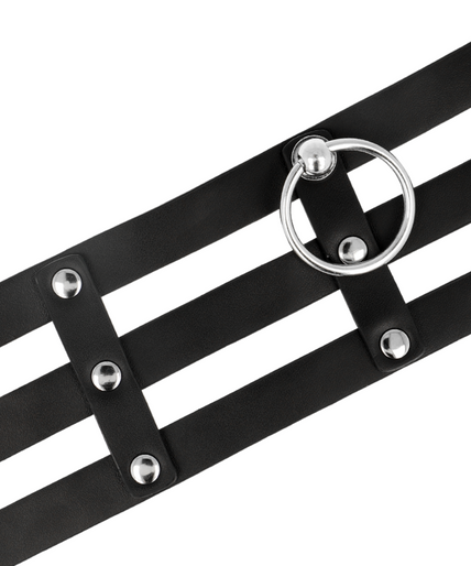 COQUETTE CHIC DESIRE - FETISH STYLE VEGAN LEATHER CHOKER