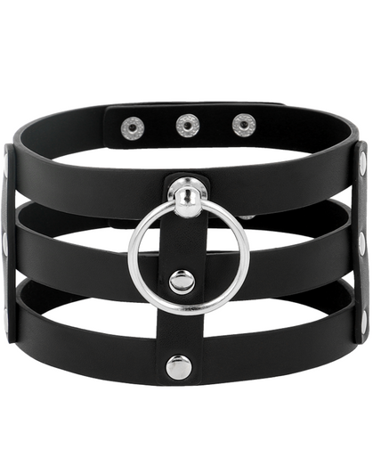COQUETTE CHIC DESIRE - FETISH STYLE VEGAN LEATHER CHOKER