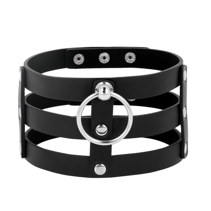 COQUETTE CHIC DESIRE - FETISH STIJL VEGAN LEREN CHOKER