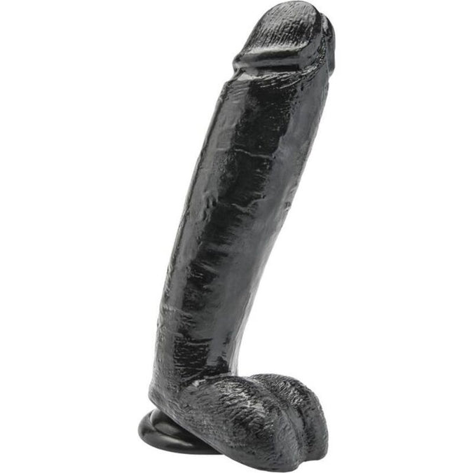 Get Real – Realistic Dildo with Balls Black 25.5 cm