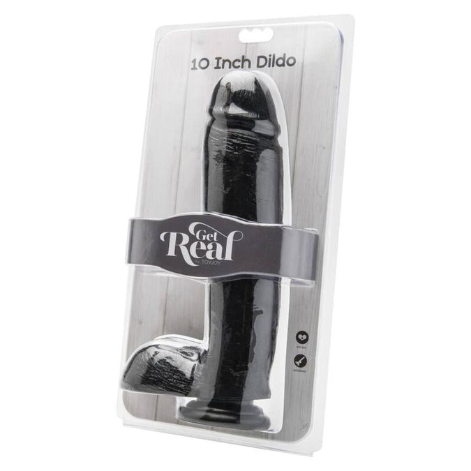 Get Real – Realistic Dildo with Balls Black 25.5 cm