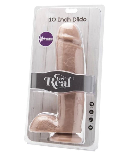 GET REAL - DILDO 25,5 CM WITH BALLS VIBRATOR SKIN