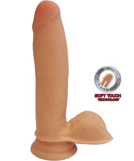 GET REAL - DUAL DENSITY DILDO 12 CM BALLEN HUID