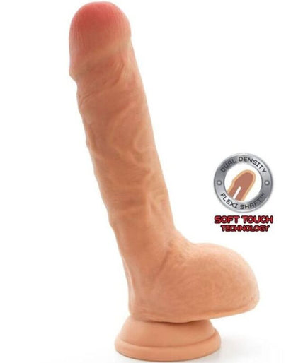 GET REAL - DUAL DENSITY DILDO 18 CM BAL HUID