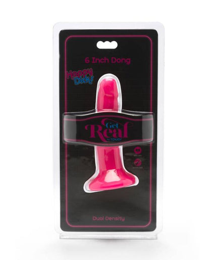 GET REAL - HAPPY DICKS DONG 12 CM ROZE