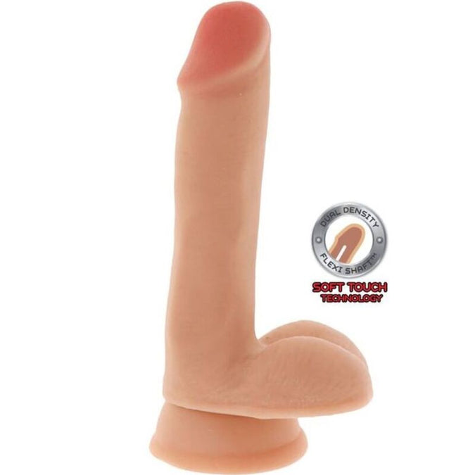 GET REAL - DUAL DENSITY DILDO 17 CM BALLEN HUID