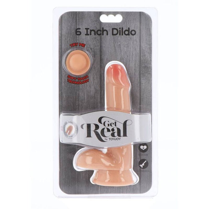 GET REAL - DUAL DENSITY DILDO 17 CM BALLEN HUID