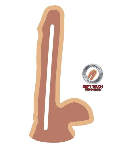 GET REAL - DUAL DENSITY DILDO 17 CM BALLS SKIN