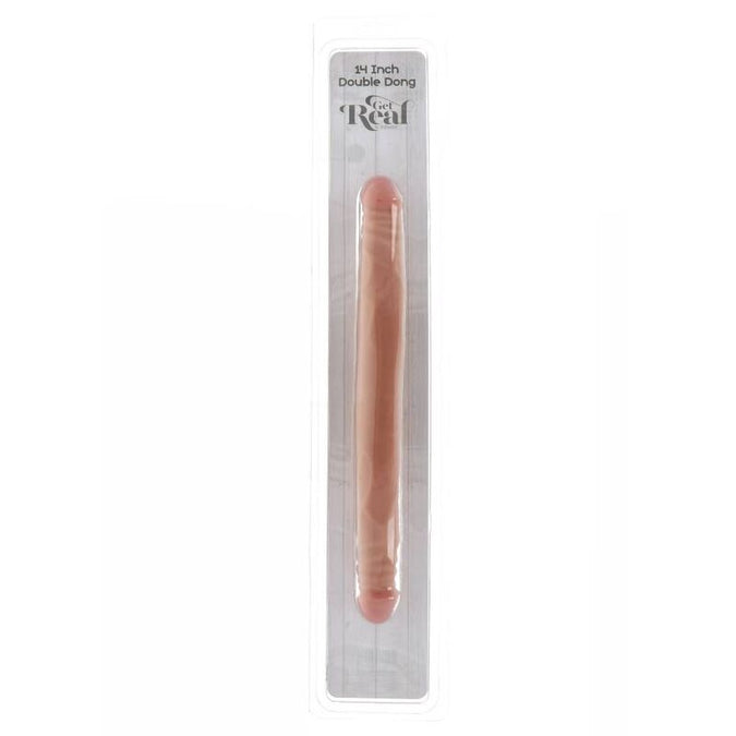 GET REAL - DUBBELE DONG 35 CM HUIDSKLEUR
