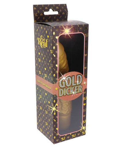 GET REAL - GOLD DICKER ORIGINAL VIBRATOR GOLD
