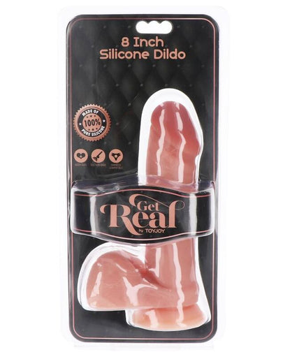 GET REAL - SILICONE DILDO 20,5 CM W BALLS SKIN