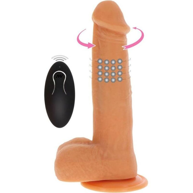 ECHT WAAR - Roterende Kralen Vibrerende Dildo Huid