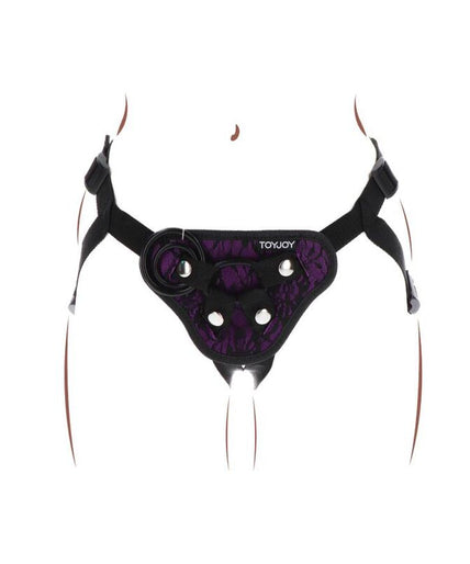 GET REAL - STRAP-ON LACE HARNESS PURPLE