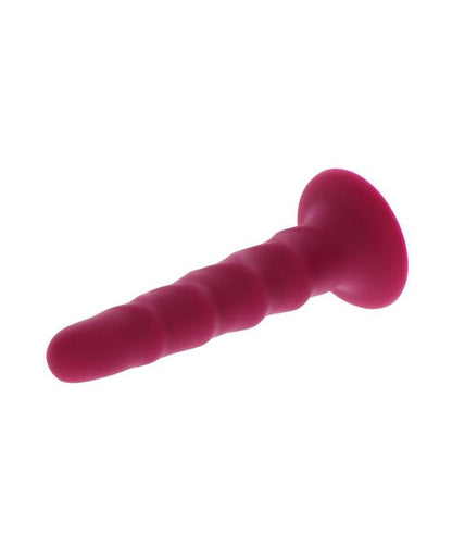 GET REAL - RIBBED DONG 12 CM RED