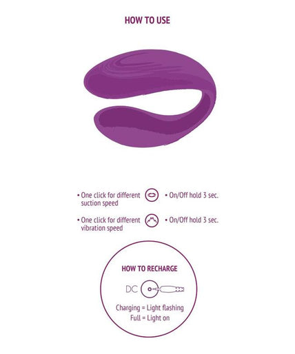 XOCOON - BOUND LOVE COUPLES VIBRATOR PURPLE