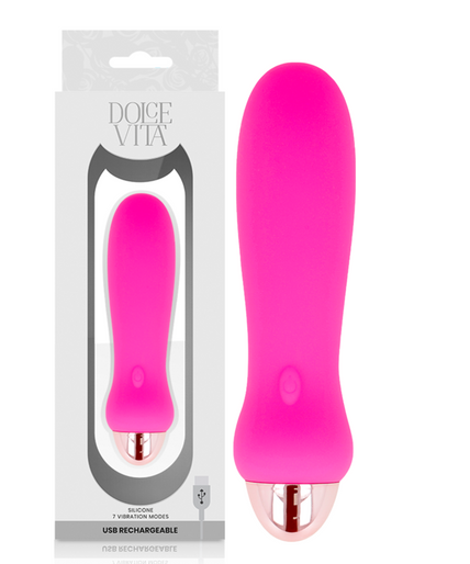 DOLCE VITA - RECHARGEABLE VIBRATOR FIVE PINK 7 SPEEDS