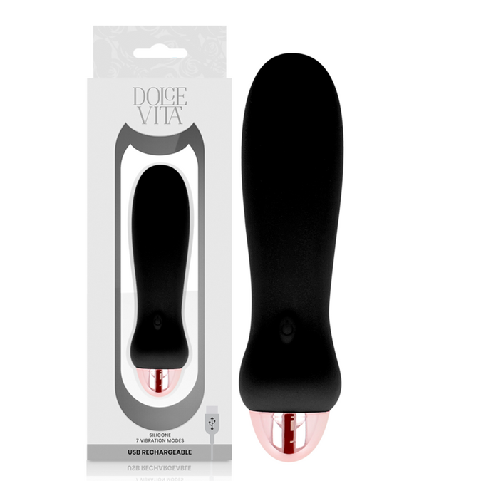 Pleasurements – Dolce Vita – Rechargeable Vibrator Five Black 7 Speed