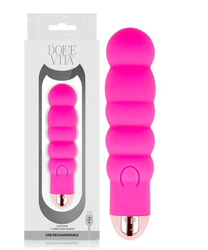 Pleasurements – Dolce Vita – Oplaadbare Vibrator Six Roze 7 Snelheden